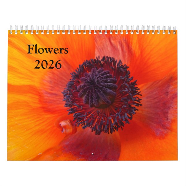 Calendário Flowers 2026 a Calendar (Capa)