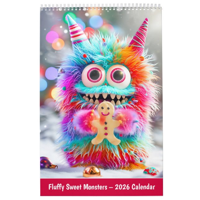 Calendário Fluffy Sweet Monsters – 2026 Calendar (Capa)