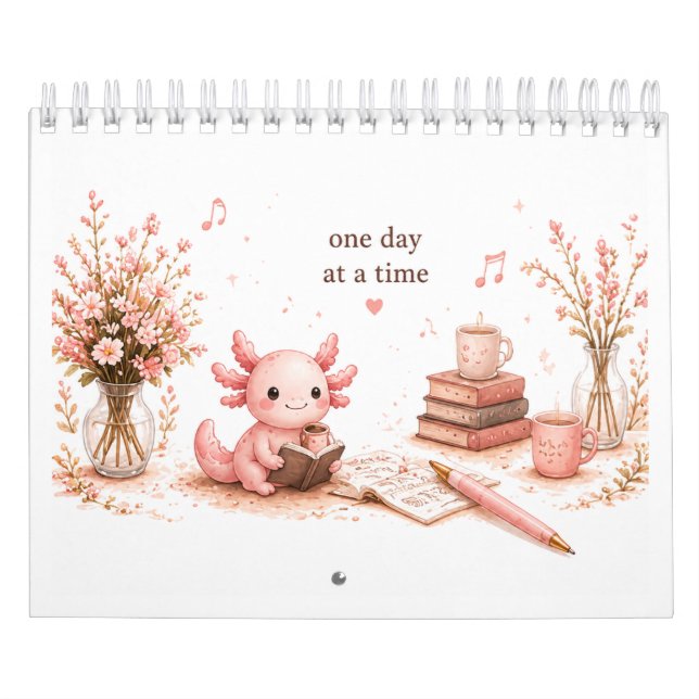 Calendário Fofo de Axolote (Capa)