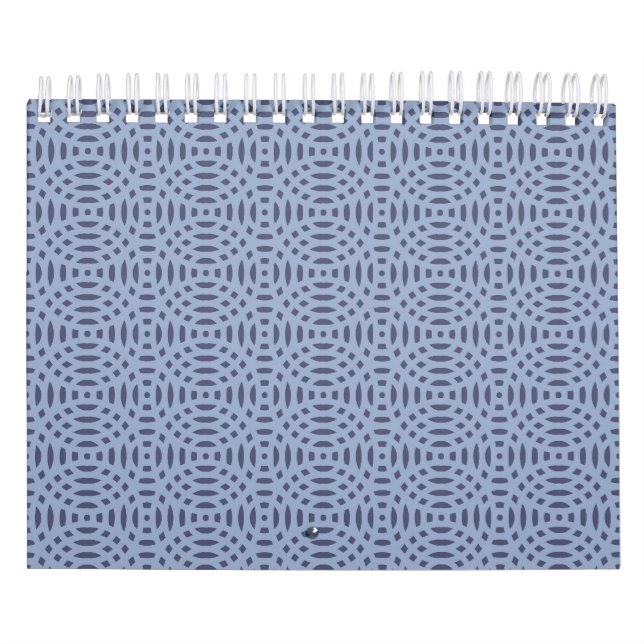 Calendário formas circulares padrão sem costura (Capa)