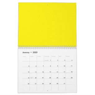 Calendário Formas de abstrato amarelo e laranja sobrepõem-se 