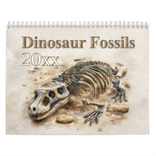 Calendário Fósseis de Dinossauros – Fóssil Pré-Histórico