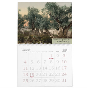 Calendário Foto Antiga de Viagem Cristã Terra Santa