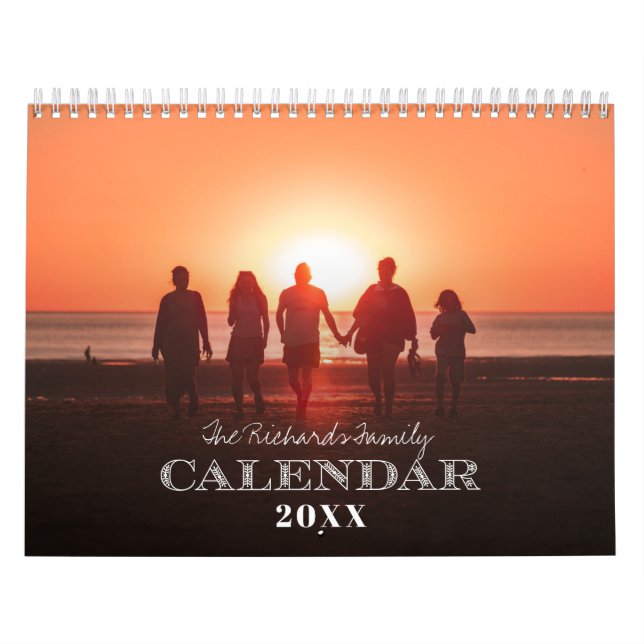 Calendário Foto da família 12 meses dobrada (Capa)