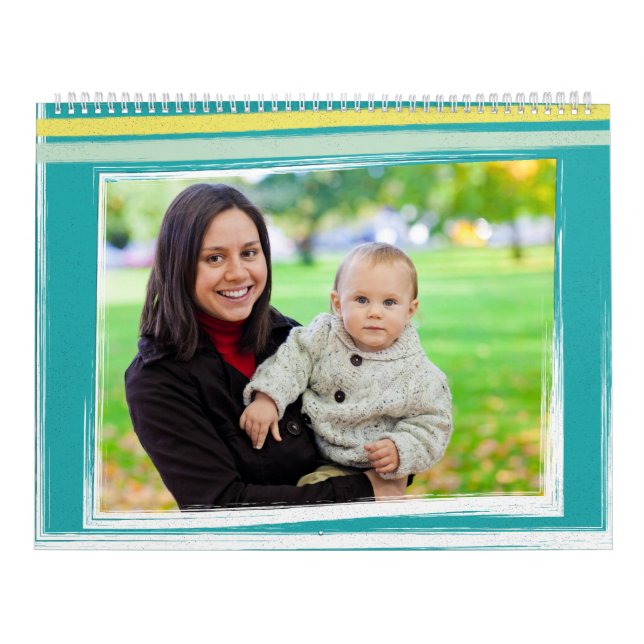 Calendário Foto da família colorida moderna (Capa)