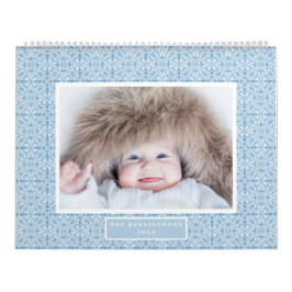 Calendário Foto da família de Padrões coloridos Whimsical