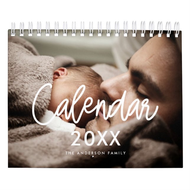 Calendário Foto da família de scripts modernos 2023 (Capa)