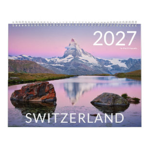 Calendário foto da natureza e paisagem da Suíça de 2027