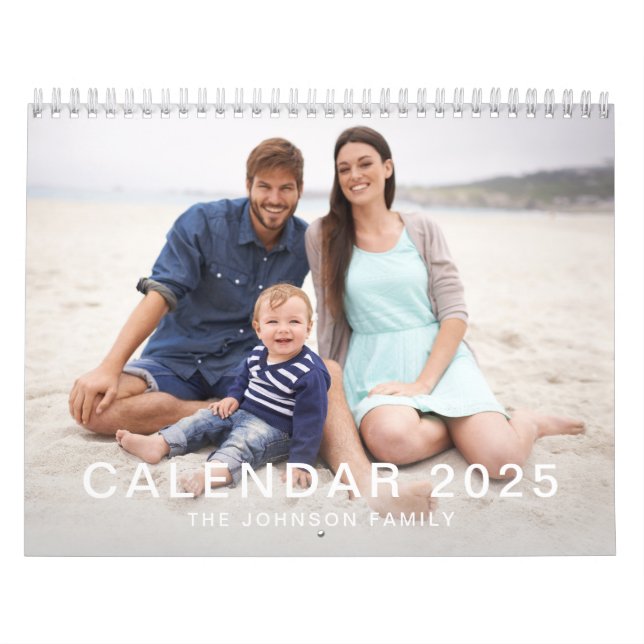 Calendário Foto de Imagens da Família Personalizada Mínima Mo (Capa)