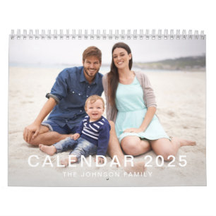 Calendário Foto de Imagens de Família Personalizadas Minimali