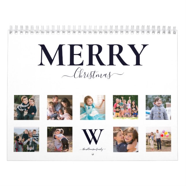 Calendário Foto de Natal Simples Moderna (Capa)