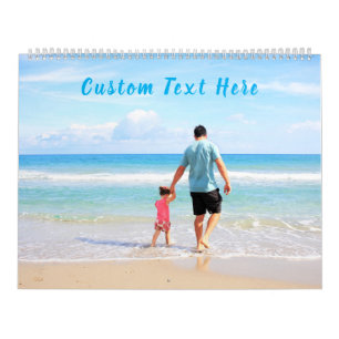 Calendário Foto e texto personalizados - seu próprio Design