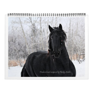 Calendário Foto enorme do cavalo do frisão