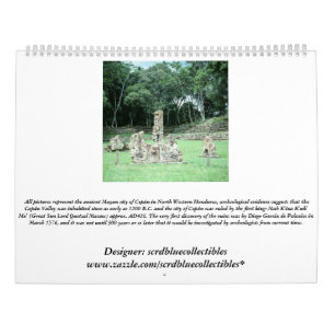 Calendário Foto maia antiga de Honduras das ruínas de Copan