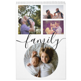 Calendário Foto Mês a Mês da Sua Família Personalizada