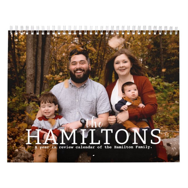 Calendário Foto Mês a Mês da Sua Família Personalizada (Capa)