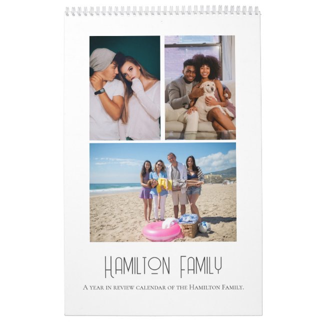 Calendário Foto Mês a Mês da Sua Família Personalizada (Capa)