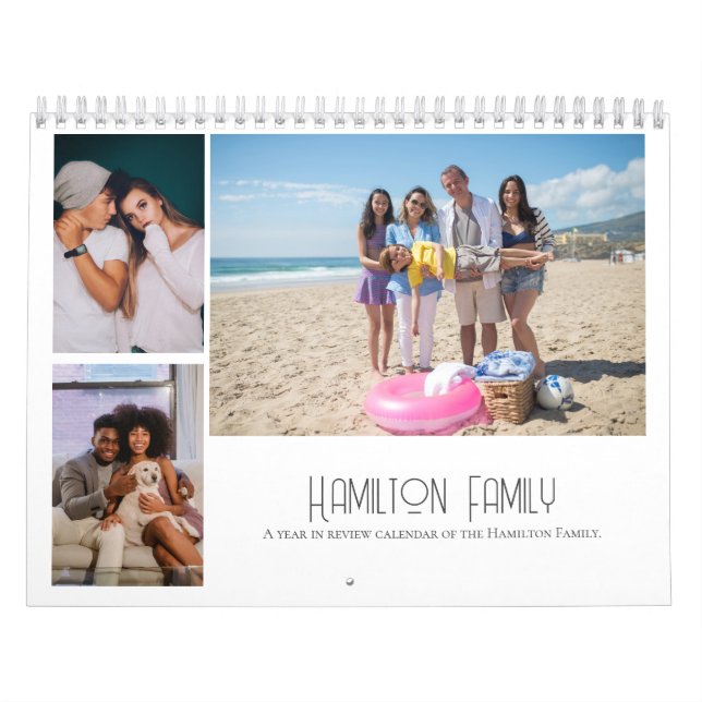 Calendário Foto Mês a Mês da Sua Família Personalizada (Capa)