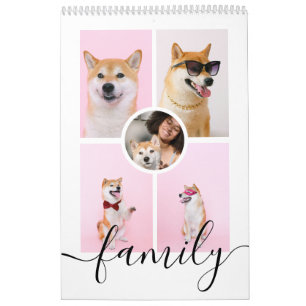 Calendário Foto Mês a Mês da Sua Família Personalizada