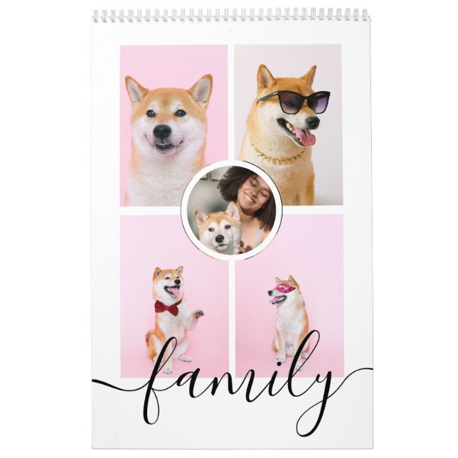 Calendário Foto Mês a Mês da Sua Família Personalizada (Capa)