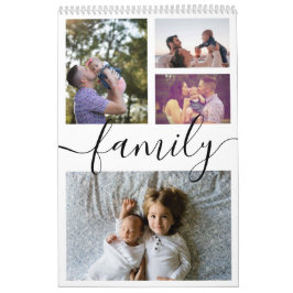 Calendário Foto Mês a Mês da Sua Família Personalizada