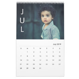 Calendário Foto minimalista de mês simples