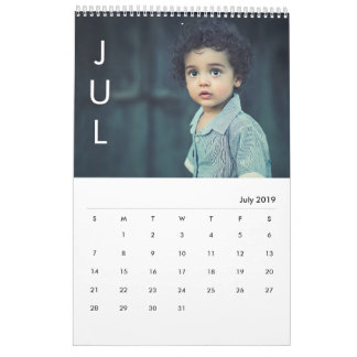 Calendário Foto minimalista de mês simples