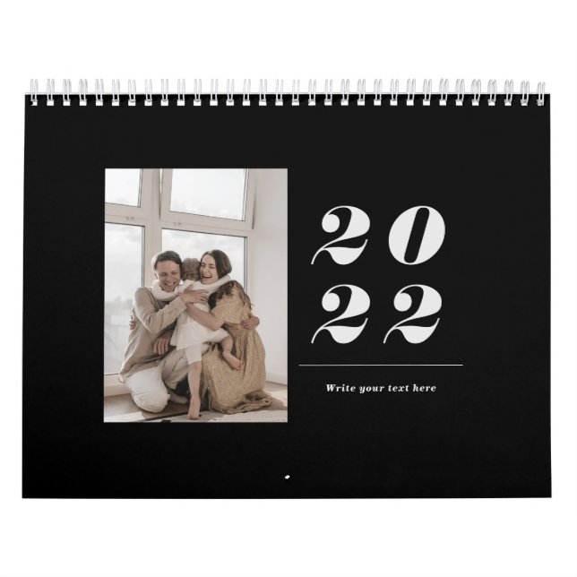 Calendário Foto moderna, simples e minimalista, de 2022  (Capa)