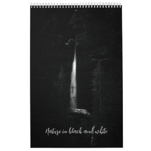 Calendário Foto Natureza em preto e branco v3