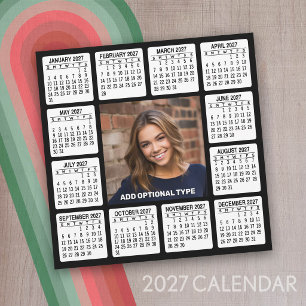 Calendário - Foto no Cartão de Férias do Centro