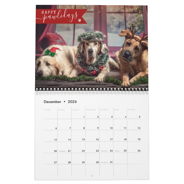Calendário Foto Personalizada De Cão 2025 Foto 1 Imagem Por M (Dez 2026)