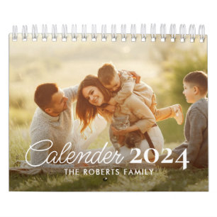 Calendário Foto personalizada simples de 2024