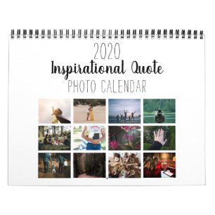 Calendário Foto Simples White Inspirational Quote 2021