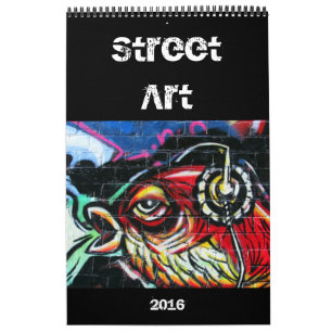 Calendário fotografia 2016 da arte da rua