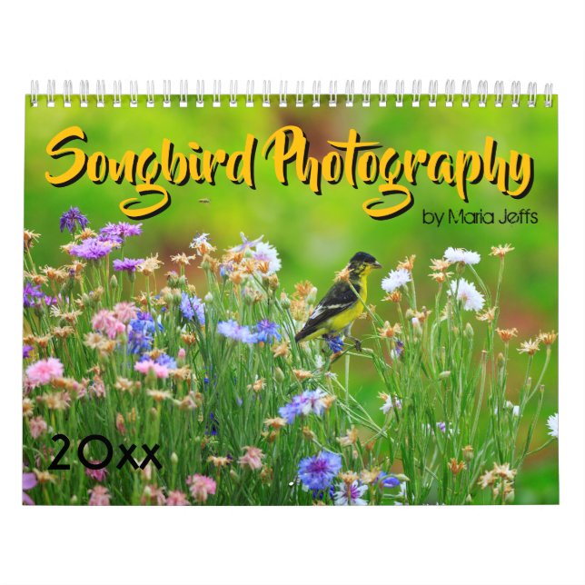 Calendário Fotografia 2019 das aves canoras (Capa)
