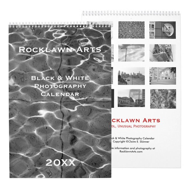 Calendário Fotografia Artística em Preto e Branco Espanhol (Fine Art Black and White Photography Spanish Calendar, front/back)