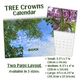 Calendário Fotografia da Coroa de Árvore Botânica