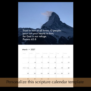 Calendário Fotografia da Natureza Original Texto Personalizad