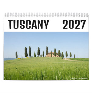 Calendário fotografia da paisagem da Toscana 2027