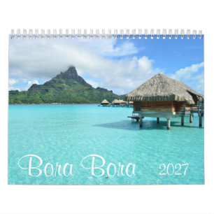 Calendário fotografia da paisagem de Bora Bora de 2027