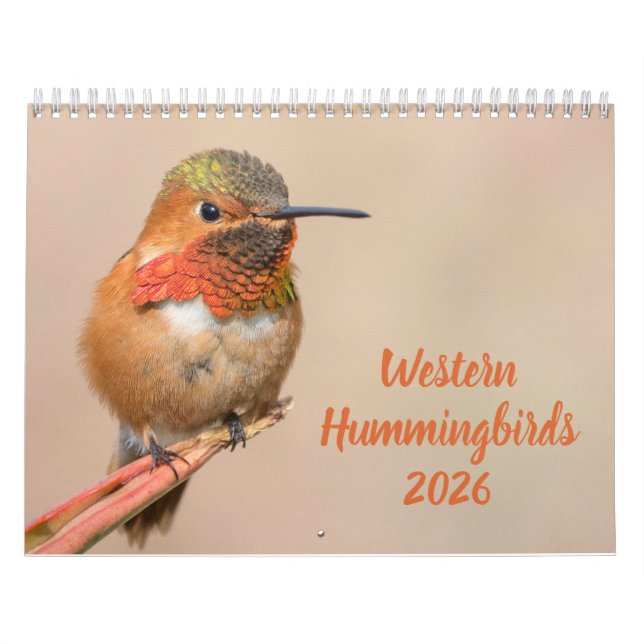 Calendário Fotografia de aves de humanos ocidentais (Capa)