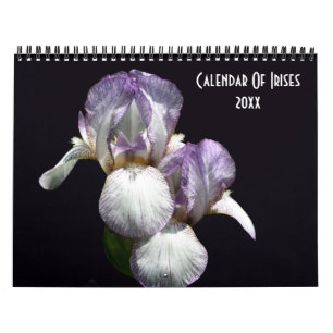 Calendário Fotografia de Flor de Íris