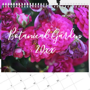 Calendário Fotografia de flores da natureza editável para tod