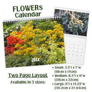 Calendário Fotografia de Flores Lindas