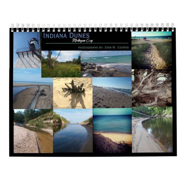 Calendário Fotografia de Indiana Dunes Michigan (Verso)