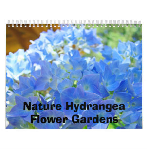 Calendário Fotografia de Jardins de Flores de Hortênsia da Na