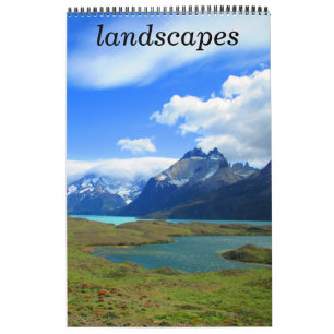 Calendário fotografia de paisagens mundiais