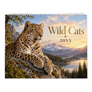 Calendário Fotografia de Vida Selvagem de Majestosos Felinos