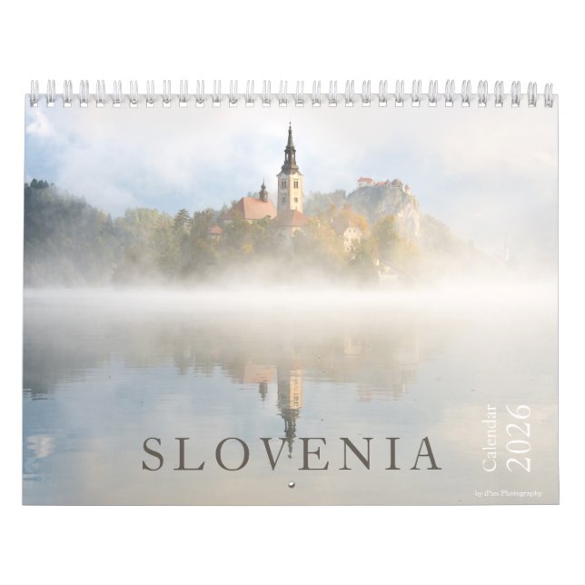 Calendário Fotografia paisagística de Bled e Eslovênia 2026 (Capa)
