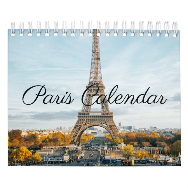 Calendário Fotografias bonitas de Paris France (Capa)